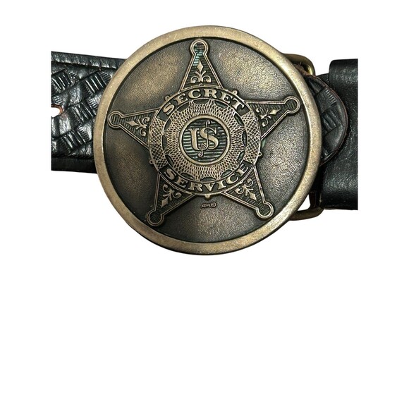 United States Secret Service solid brass buckle and belt genuine leather size 36